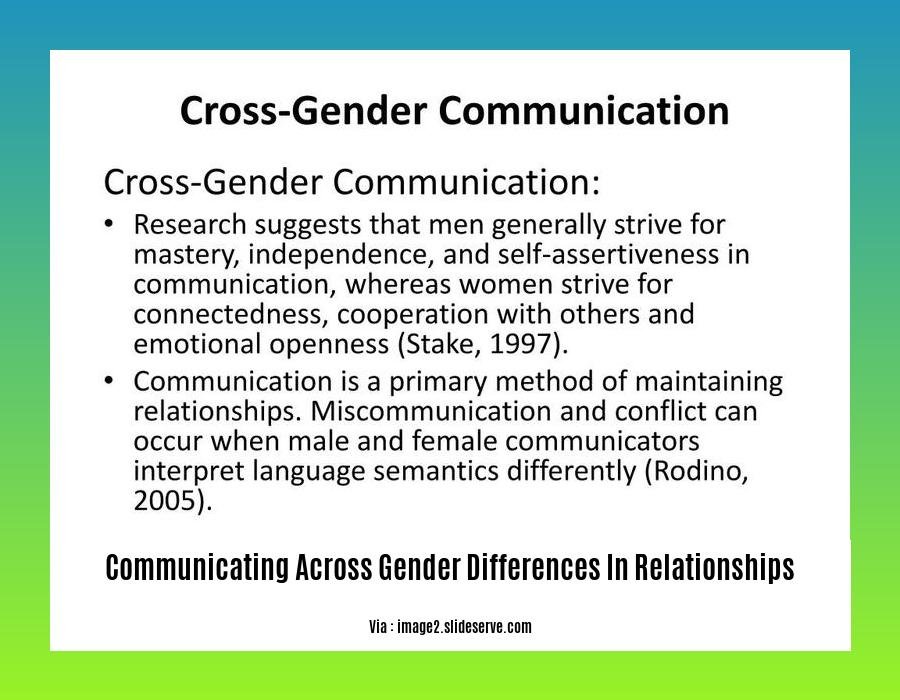 communicating across gender differences in relationships