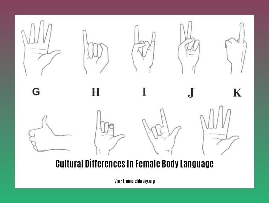cultural differences in female body language