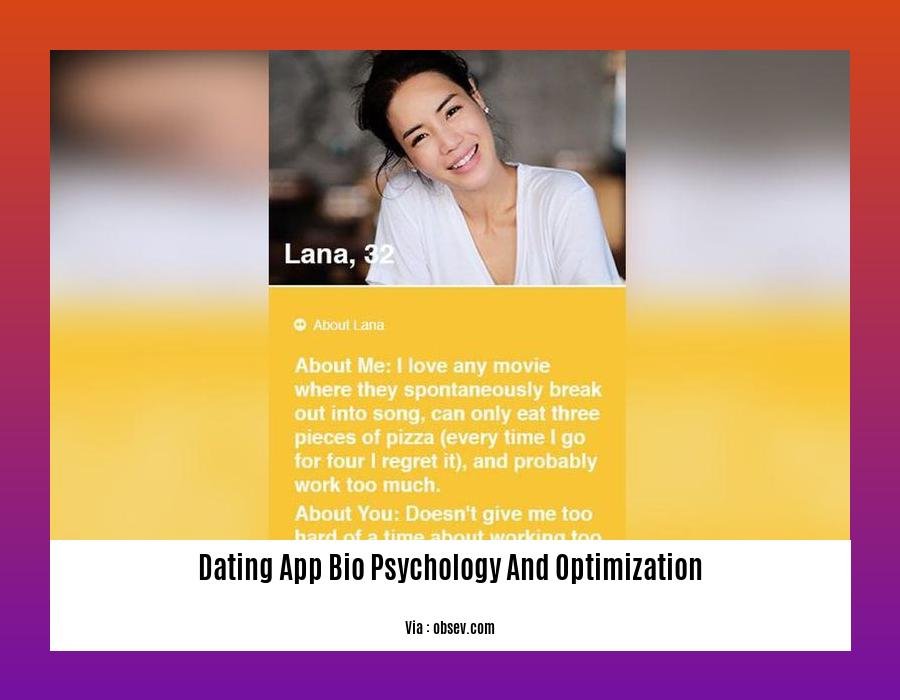 dating app bio psychology and optimization