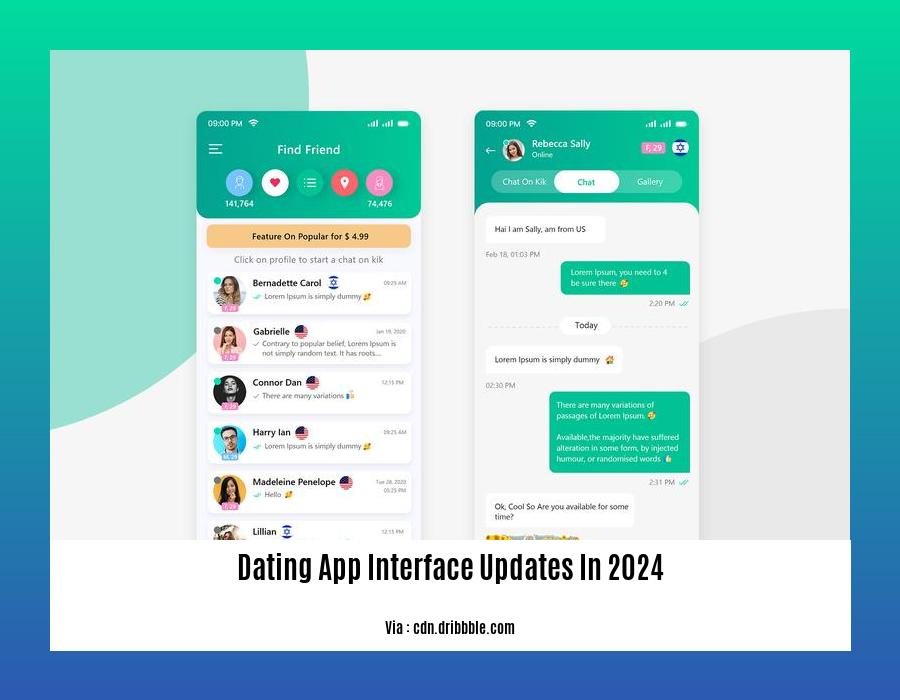 dating app interface updates in 2024