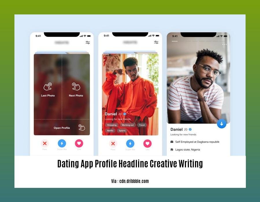 dating app profile headline creative writing