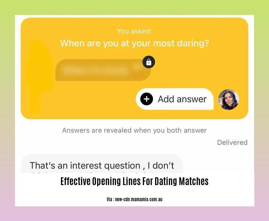effective opening lines for dating matches