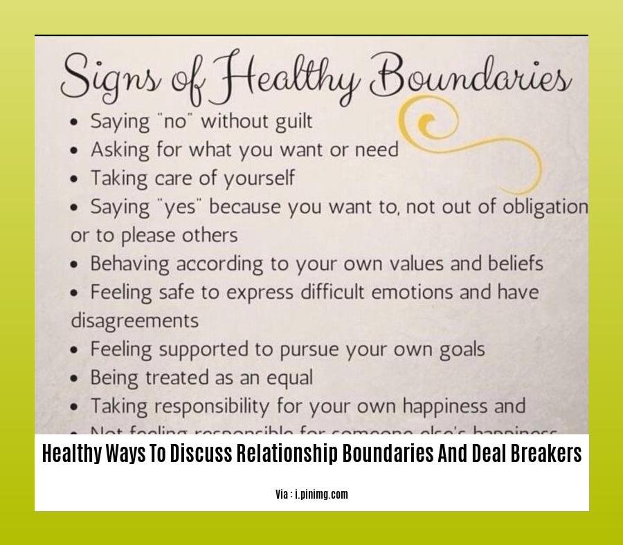 healthy ways to discuss relationship boundaries and deal breakers