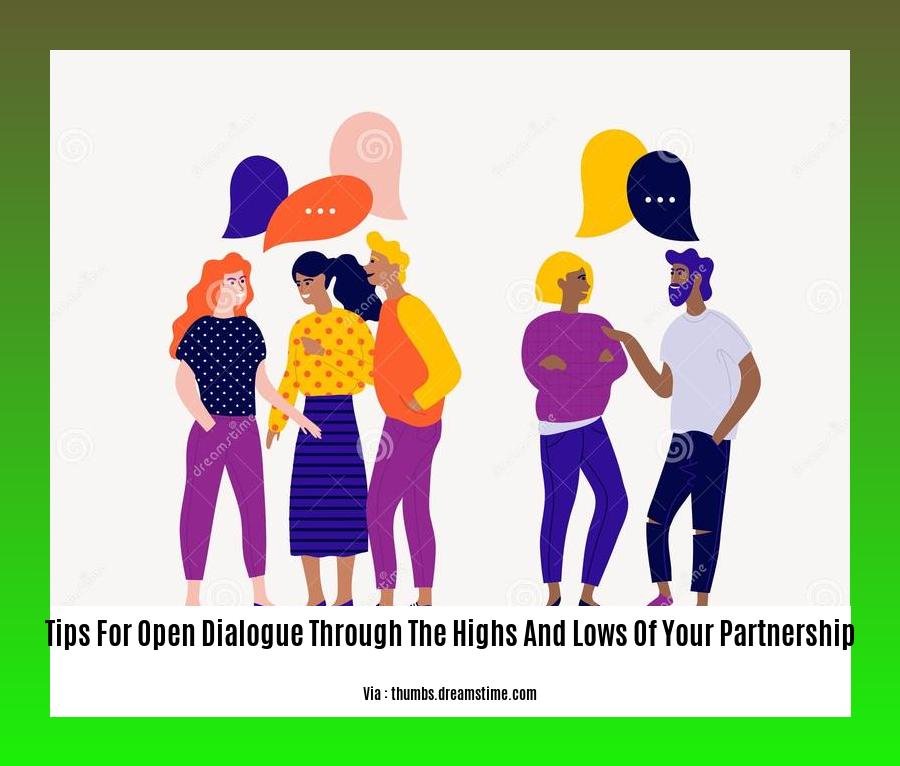 tips for open dialogue through the highs and lows of your partnership