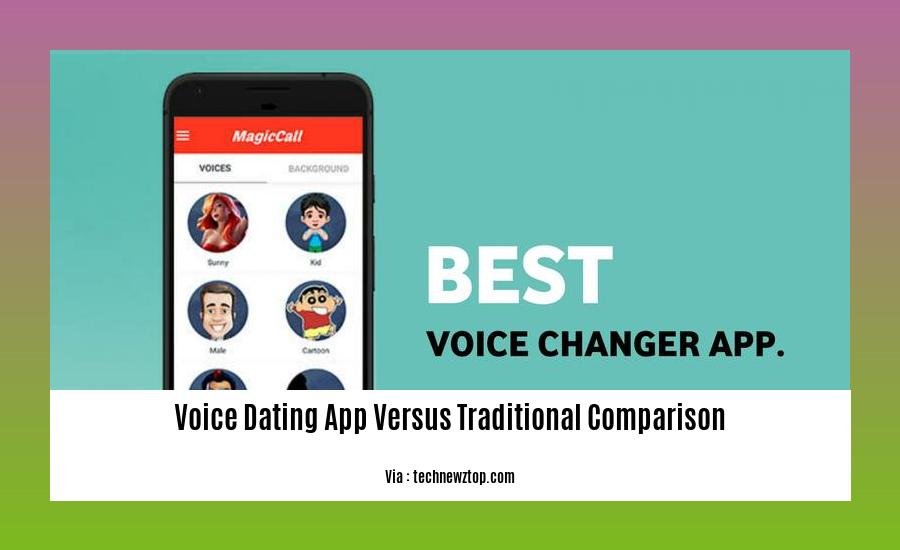 voice dating app versus traditional comparison